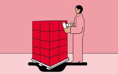 Transporte de palés de vino